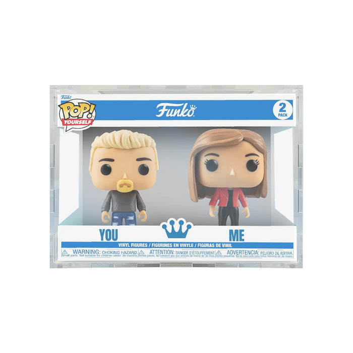 Custom Acrylic Hard Case for POP YOURSELF 2 PACK Funko Pop Grail Boxes (4.5mm thick) Fits 6.25h x 9.25w x 3.5d