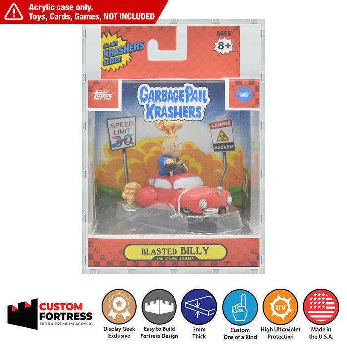 Custom Acrylic Hard Case for THE ATOMIC BOMBER Topps GPK Boxes (3mm thick, UV Resistant) Fits 6.5h x 4.5w x 3.75d