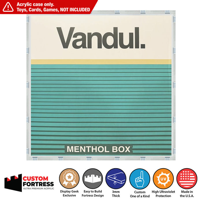 Custom Acrylic Hard Case for VANDUL WALK Vinyl Toys Boxes (3mm thick, UV Resistant) Fits 9h x 9w x 6d