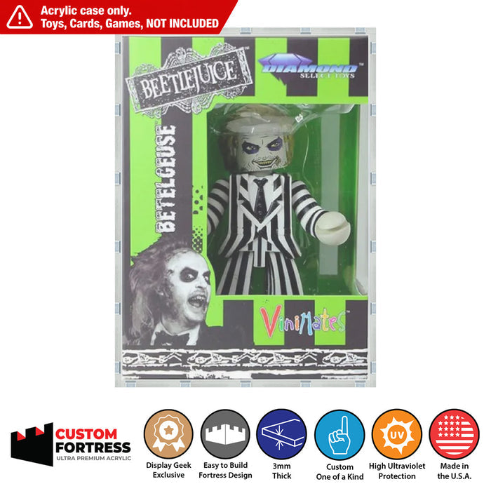 Custom Acrylic Hard Case for VINIMATES STANDARD Size Boxes (3mm thick, UV Resistant) Fits 6.25h x 4.5w x 3.5d