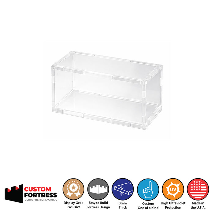 Custom Acrylic Museum Riser for Small Designer Toys (3mm thick, UV Resistant) Size 1.25h x 3w x 1.25d