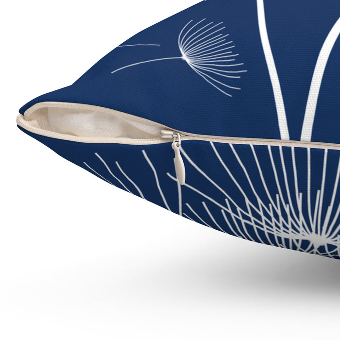 Dandelion Throw Pillow | Blue and White - Double-Sided - PIL132