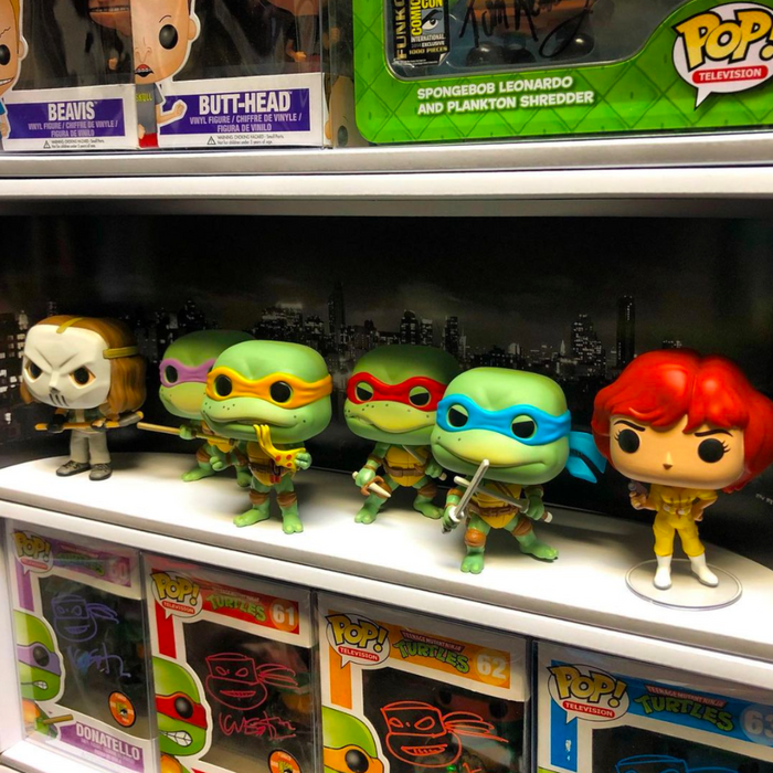 Display Geek Out of Box Funko Pop Vinyl Display Case Pop Shelf Shelves vaulted kubbies tmnt