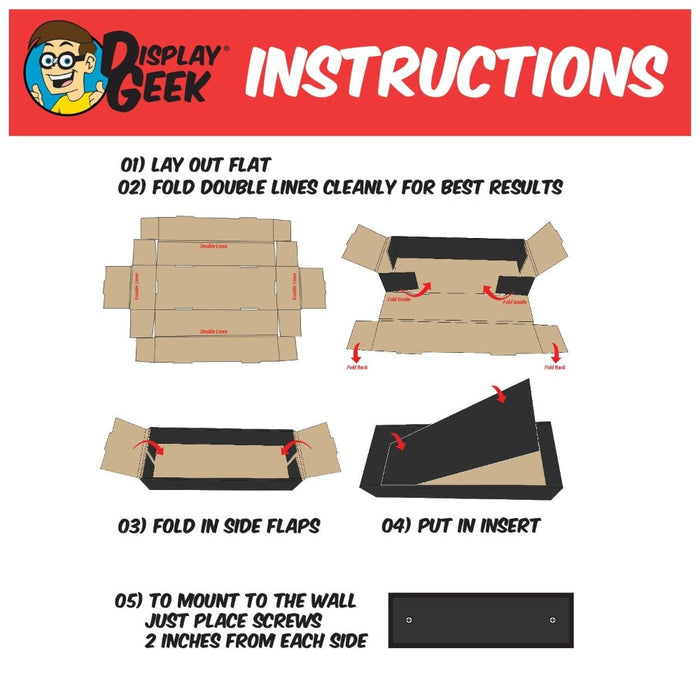 how to build instructions Display Geek Out of Box Funko Pop Vinyl Display Case Pop Shelf Shelves vaulted kubbies