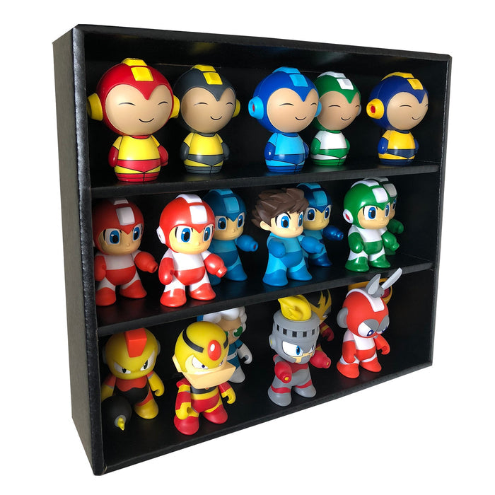 MINI - Black Display Case for Small Toys, Wall Mountable & Stackable, Corrugated Cardboard - Display Geek