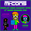 Mi-Cons Display Geek Mascot Glow in the Dark Hard Enamel Pin LE 50 with CHASE LE 25