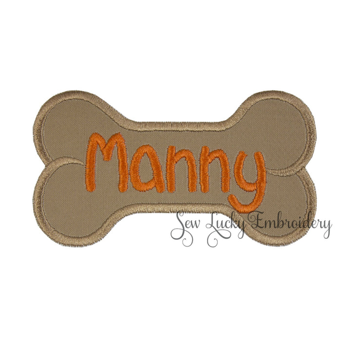 Dog Bone Personalized Patch - Sew Lucky Embroidery