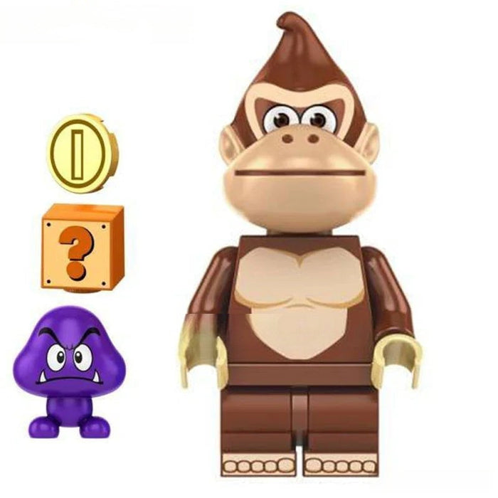 Donkey Kong (Super Mario Bros) - Custom Building Blocks Mini Figures Compatible with Brick Building System