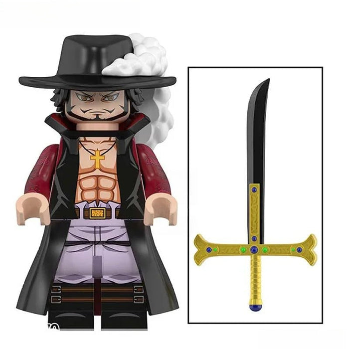 Dracule Mihawk (One Piece) - Custom Building Blocks Mini Figures Compatible with Brick Building System