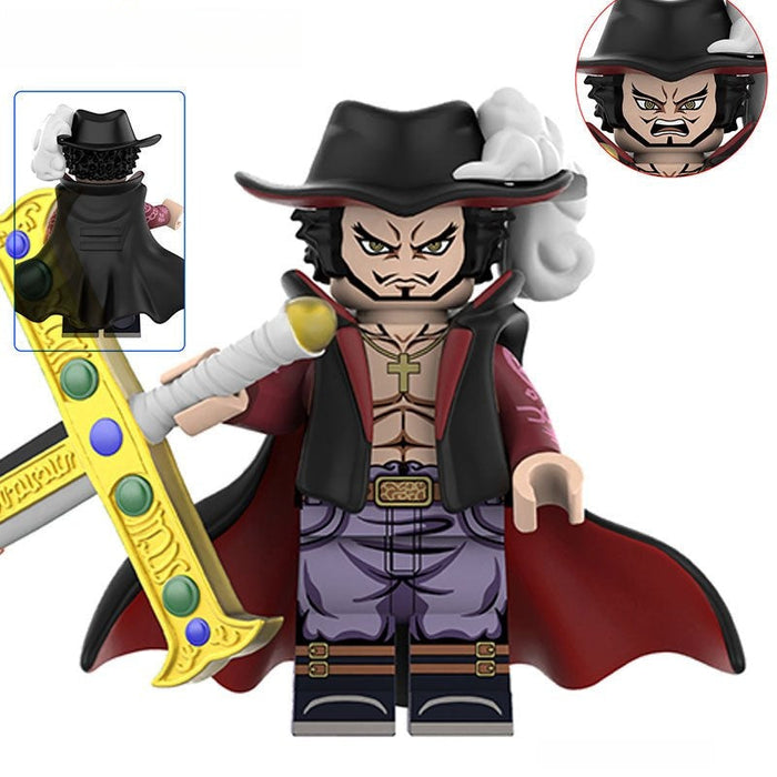 Dracule Mihawk (One Piece) - Custom Building Blocks Mini Figures Compatible with Brick Building System