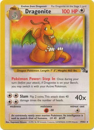 Dragonite Fossil #19/62 Pokemon Trading Card