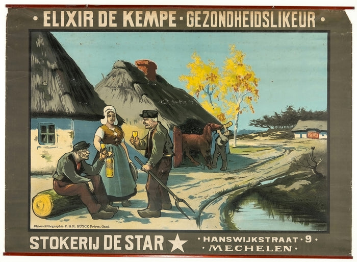 Elixir De Kempe Vintage Health Liqueur Poster, 1910