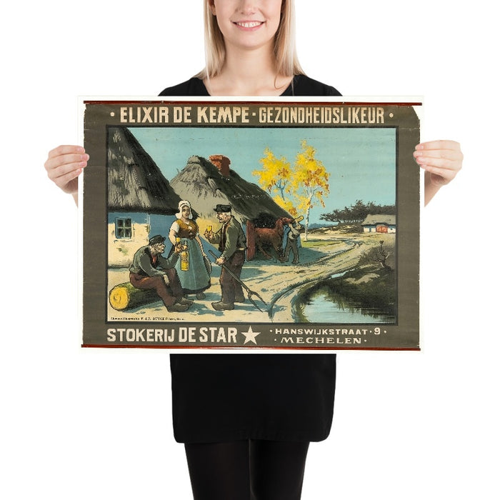 Elixir De Kempe Vintage Health Liqueur Poster, 1910