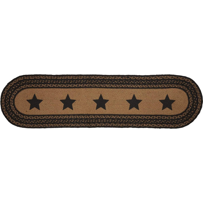 Farmhouse Jute Runner Stencil Stars 13x48 - The Village Country Store