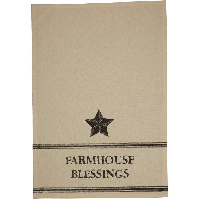 Farmhouse Star Country Life Muslin Unbleached Natural Tea Towel Set of 2 19x28 - The Village Country Store