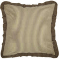 Farmhouse Star Ticking Stripe Fabric Euro Sham 26x26 - The Village Country Store