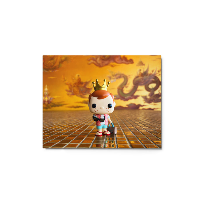 Freddy Funko visits Pa O Don Chai Thailand - 11 x 14 Metal Print by Nomading Nerds
