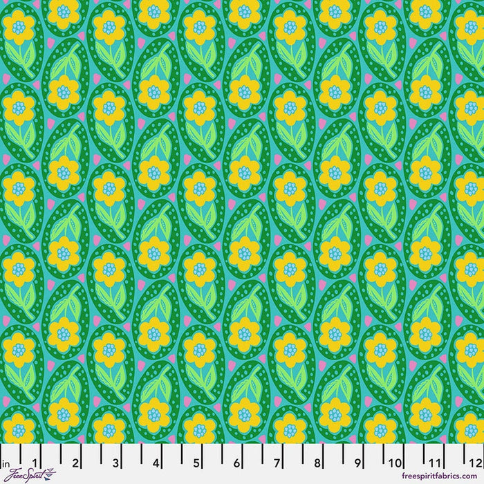 FreeSpirit - Brave - Giggle - Grass - PWAH197.Grass - Sold by the Half Yard