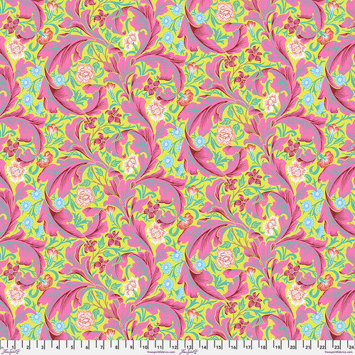 FreeSpirit - Kaffe x Morris & Co. - Leicester - Fuchsia - PWKW011.Fuchsia - Sold by the Half Yard