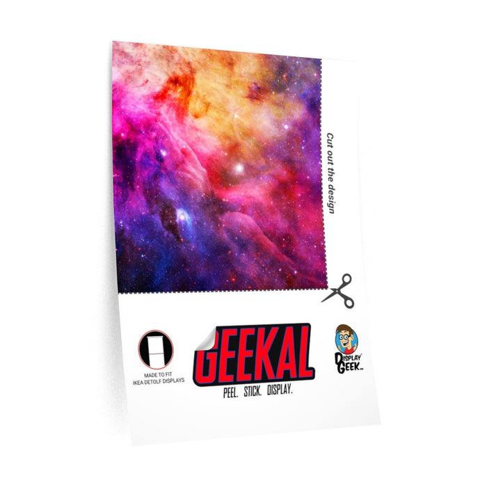 Galaxy Red Themed 15 x 15 Background Decals for IKEA Detolf Displays