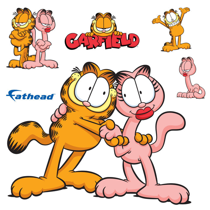 Garfield & Arlene - Garfield - RealBig Collection - Official Nickelodeon - Reusable Vinyl Wall Decals