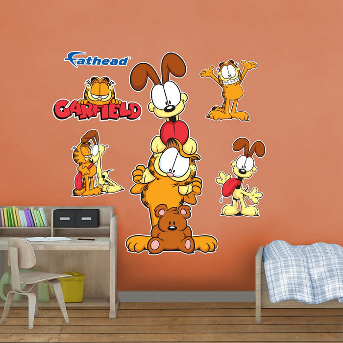 Garfield, Odie & Pooky - RealBig Collection - Official Nickelodeon - Reusable Vinyl Wall Decals