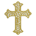Golden Cross Patch - Sew Lucky Embroidery