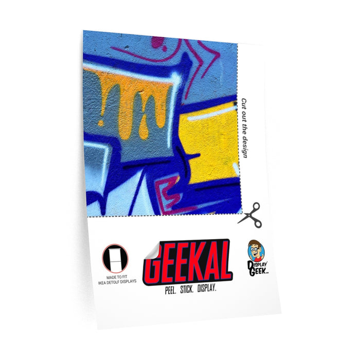 Graffiti 04 Themed 15 x 15 Background Decals for IKEA Detolf Displays