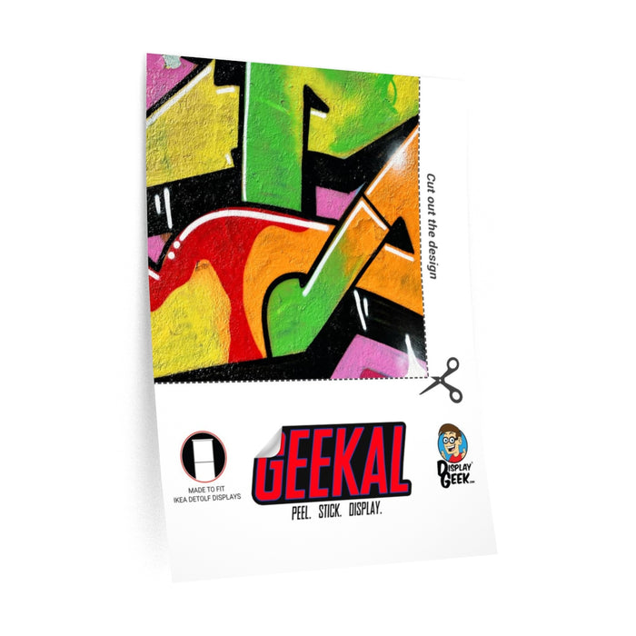 Graffiti 08 Themed 15 x 15 Background Decals for IKEA Detolf Displays