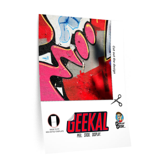 Graffiti 09 Themed 15 x 15 Background Decals for IKEA Detolf Displays