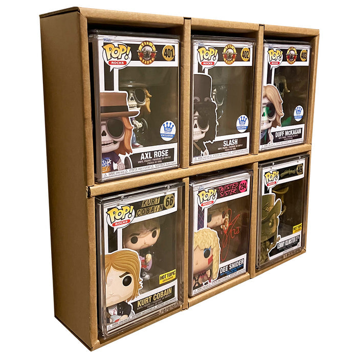 GRAIL KUBBIE BROWN (3x2) - In Box Display Case for Funko Pops in Acrylic Hard Stack Armor (Cardboard)