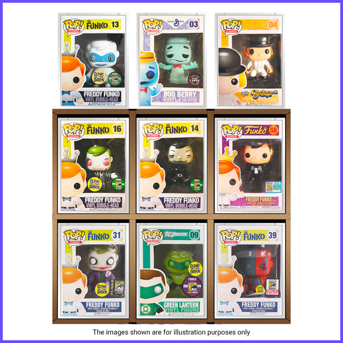 1 x GRAIL KUBBIE BROWN (3x2) - In Box Display Case for Funko Pops in Acrylic Hard Stack Armor (Cardboard)