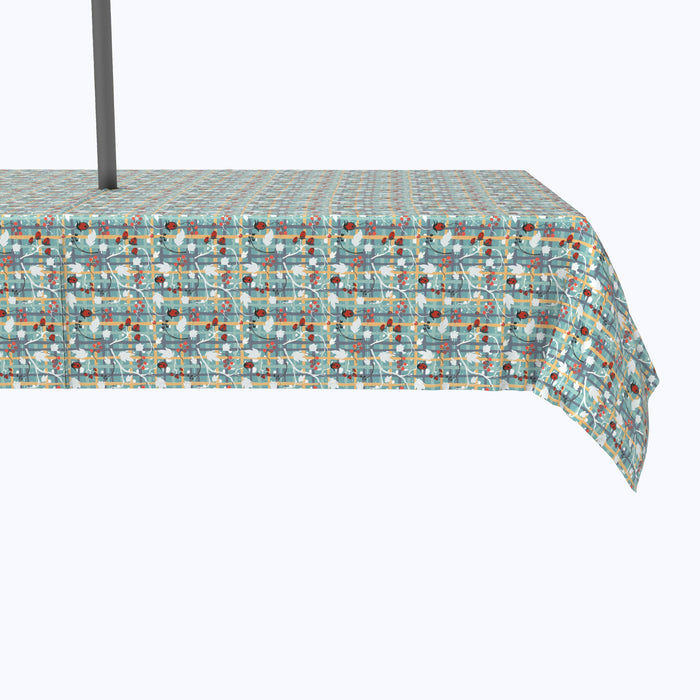 Green Beautiful Berry Weave Outdoor Rectangles