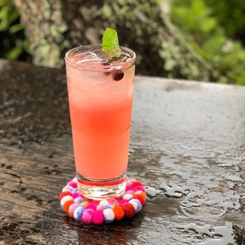 Hand Crafted Felt Ball Coasters from Nepal: 4-pack, Rainbow - Global Groove (T) - TheHomeToGo