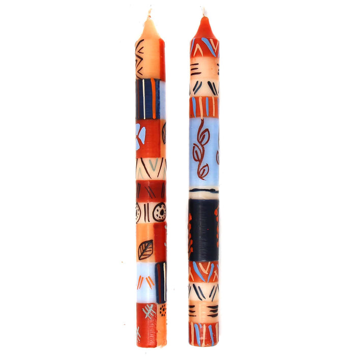 Hand Painted Candles in Uzushi Design (pair of tapers) - Nobunto - TheHomeToGo