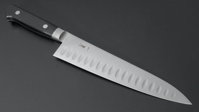 Hitohira FJ VG-1 Gyuto 210mm Pakka Handle (Granton Edge) - HITOHIRA