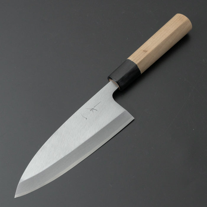 Hitohira Gorobei White #3 Left-Handed Deba 150mm Ho Wood Handle (D-Shape) - HITOHIRA