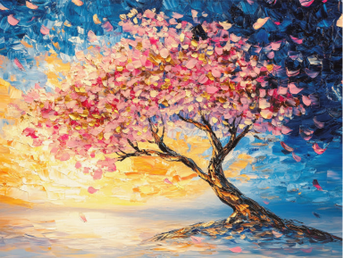 Ice-Covered Tree Bursts Into Radiant Pink