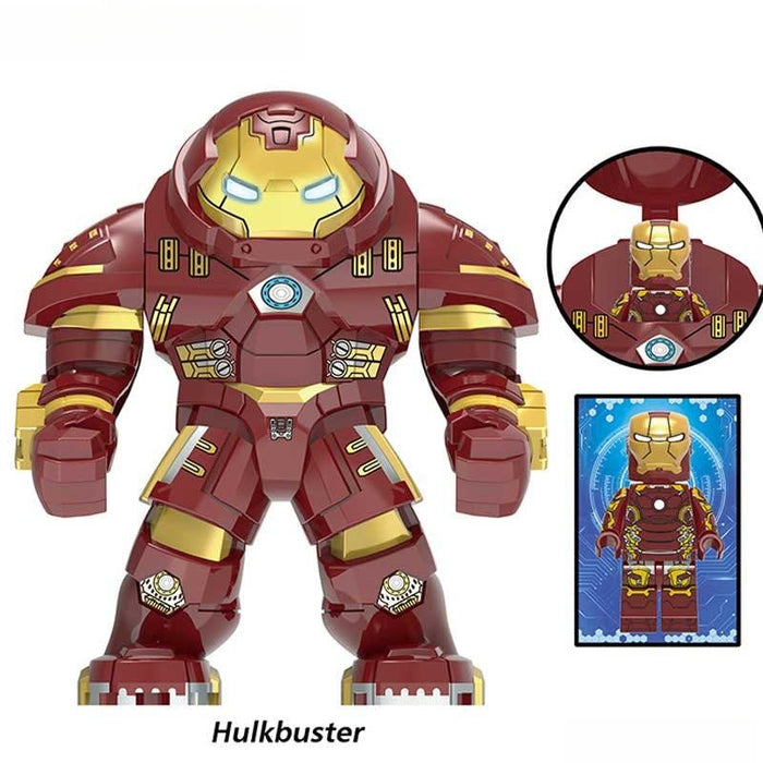 Iron Man Hulk Buster Suit Big Size (Marvel Avengers) - Custom Building Blocks Mini Figures Compatible with Brick Building System