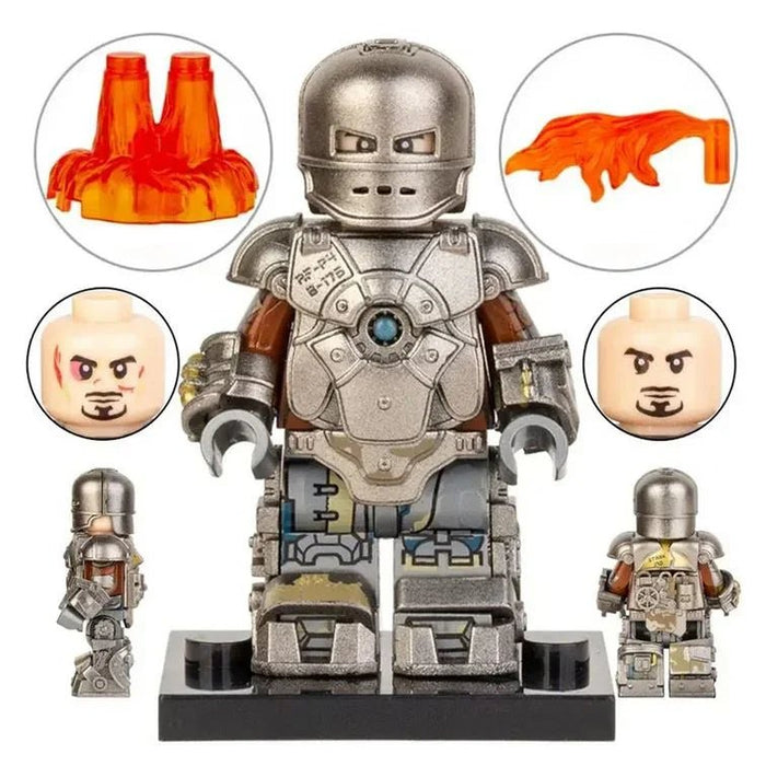 Iron Man Mark 1 First Ironman Suit (Marvel Avengers) - Custom Building Blocks Mini Figures Compatible with Brick Building System