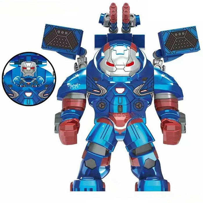 Iron Patriot Hulk Buster Suit Big Figure (Marvel) - Custom Building Blocks Mini Figures Compatible with Brick Building System