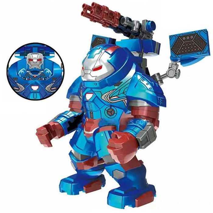 Iron Patriot Hulk Buster Suit Big Figure (Marvel) - Custom Building Blocks Mini Figures Compatible with Brick Building System