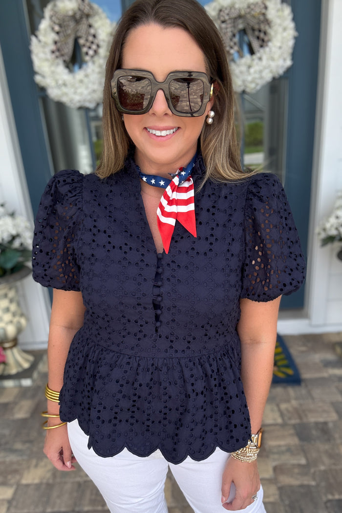 Knotted Flag Print Scarf Necklace