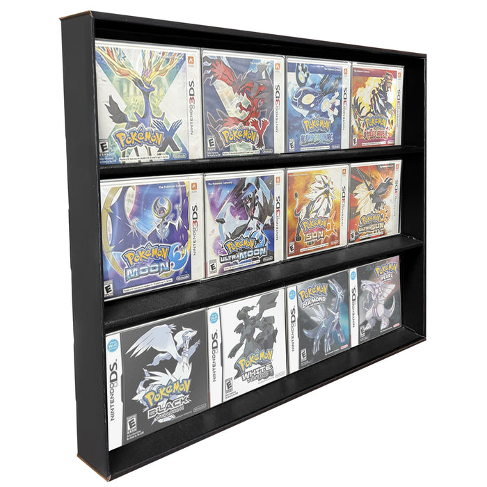 KUBBIE DS 3DS (3 Row) - Display Case for Nintendo DS & 3DS Games, Wall Mountable & Stackable Shelf (Cardboard)
