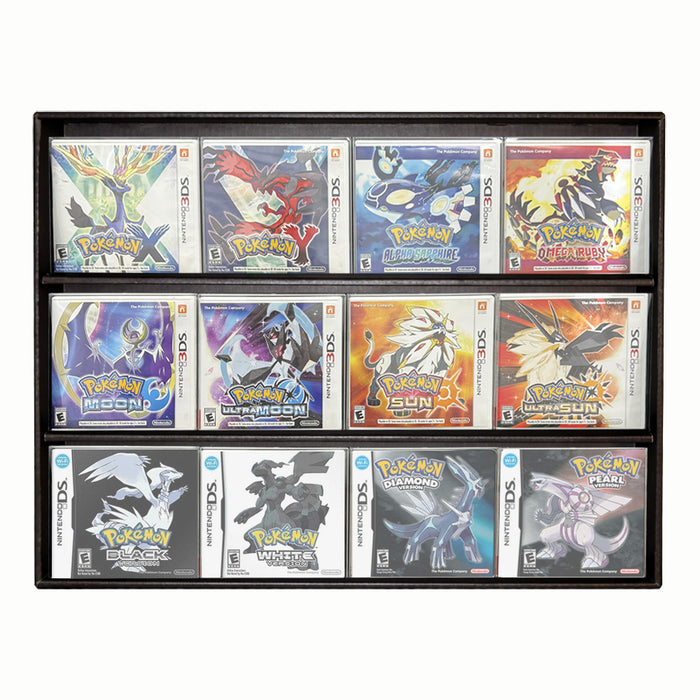 KUBBIE DS 3DS (3 Row) - Display Case for Nintendo DS & 3DS Games, Wall Mountable & Stackable Shelf (Cardboard)