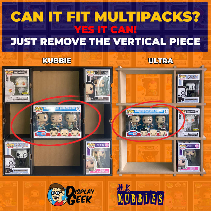 Can it fit multipack Funko Pops? - Funko Pop Display shelf Kubbie for Pops In Soft Pop Protectors Display Geek Best Funko Pop Vinyl Display Case Pop Shelf Shelves Eco
