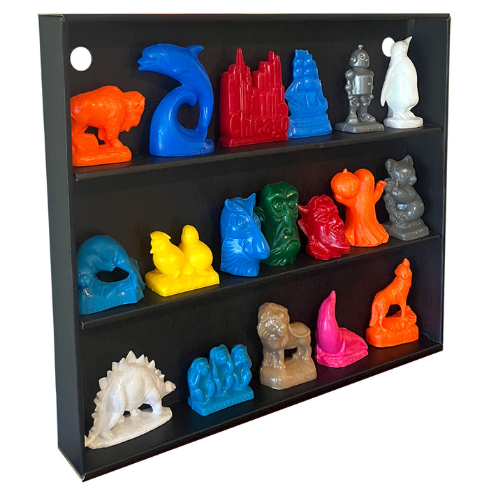 KUBBIE MOLD-A-RAMA Display Case for Collectibles, Wall Mountable & Stackable Shelf (Cardboard)