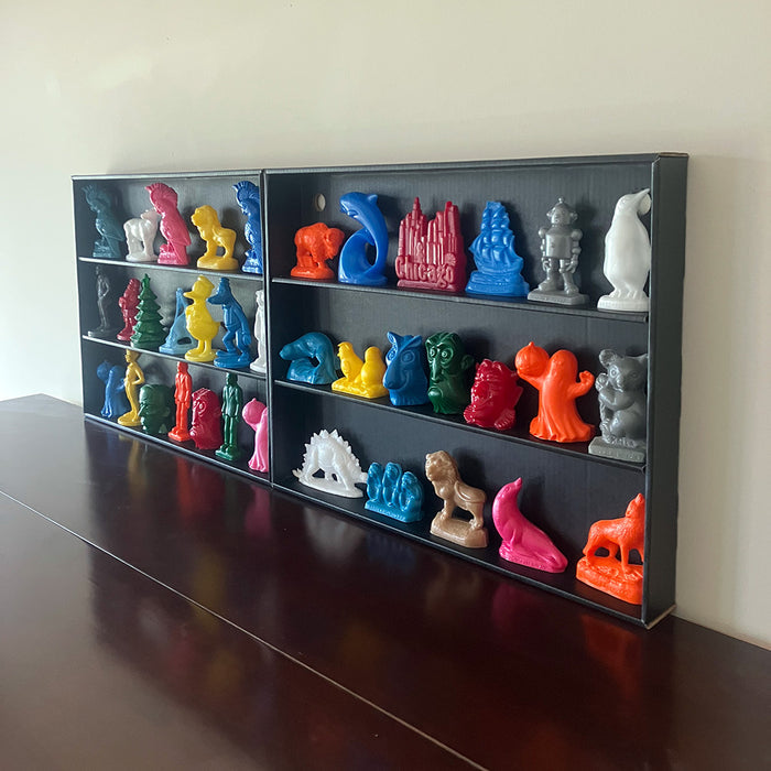 KUBBIE MOLD-A-RAMA Display Case for Collectibles, Wall Mountable & Stackable Shelf (Cardboard)