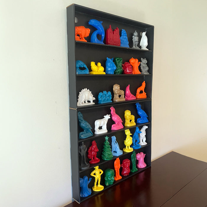 KUBBIE MOLD-A-RAMA Display Case for Collectibles, Wall Mountable & Stackable Shelf (Cardboard)