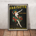 A framed image of La Fraisette Vintage Drinks Advertising Poster by Leonetto Cappiello, 1909